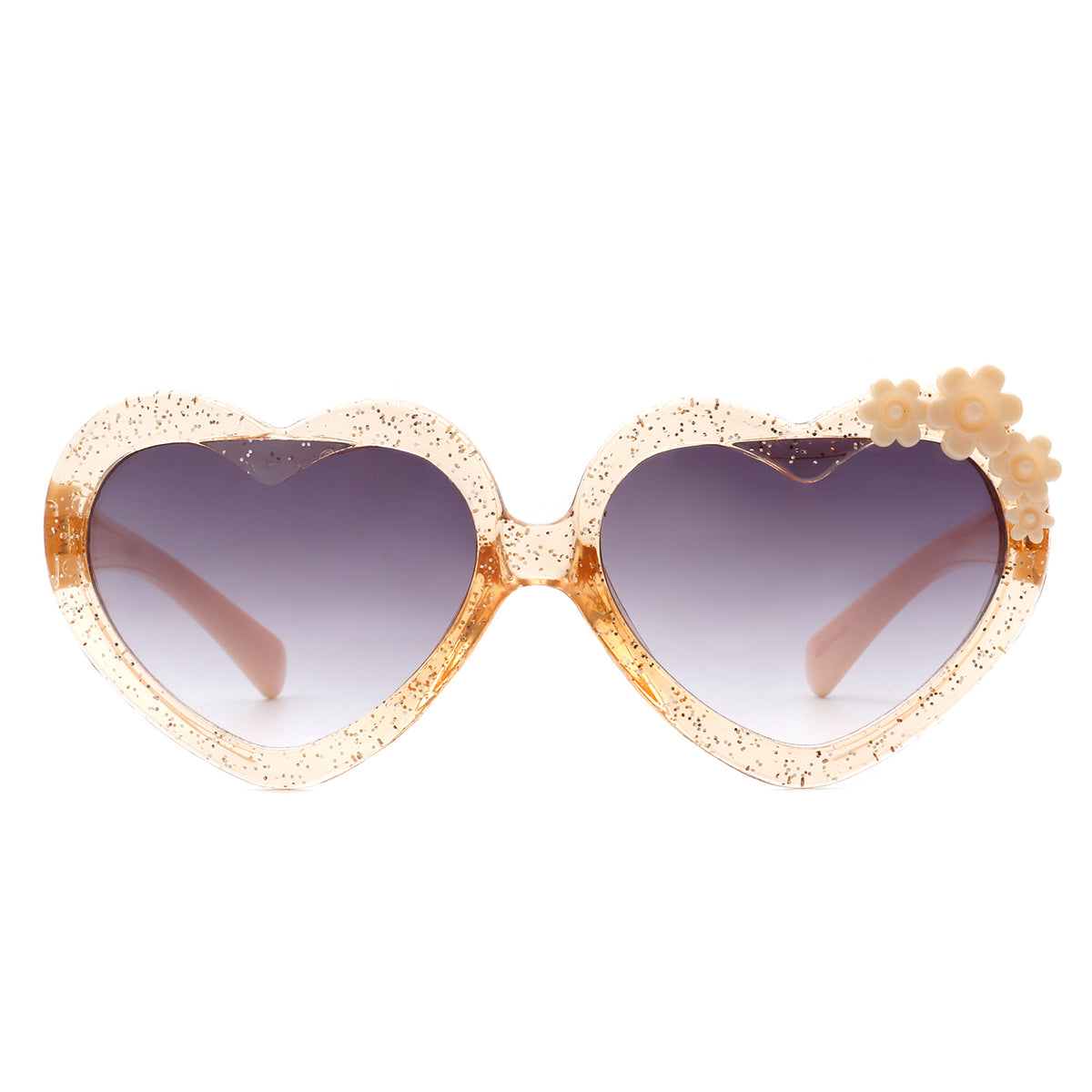 HK2033 - Kids Cute Toddler Heart Shape Girls Children Wholesale Sunglasses