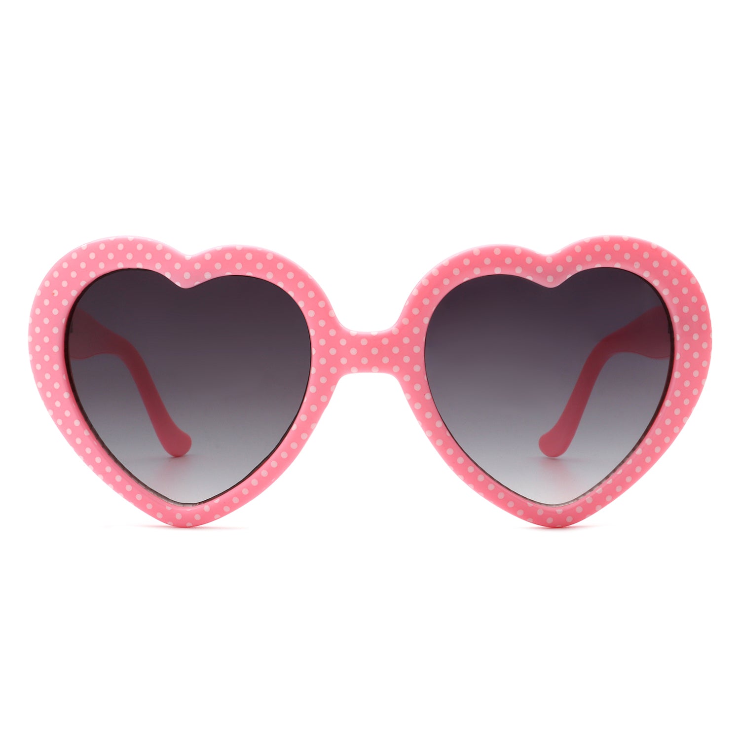 S1203-1 - Women Mod Colorful Dots Party Heart Shaped Sunglasses