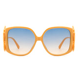 HS1123 - Oversize Irregular Frame Large Fashion Square Sunglasses