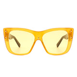 HS2104 - Women Retro Square Tinted Cat Eye Fashion Sunglasses