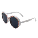 HS1131 - Women Round Oversize Circle Chunky Fashion Sunglasses