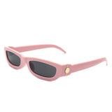 HS1208 - Rectangle Retro Slim Tinted Narrow Wholesale Sunglasses