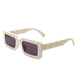 HS1122 - Rectangle Irregular Frame Retro Fashion Square Sunglasses