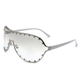 HJ2046 - Oversize Rhinestone Design Fashion Women Aviator Wholesale Sunglasses