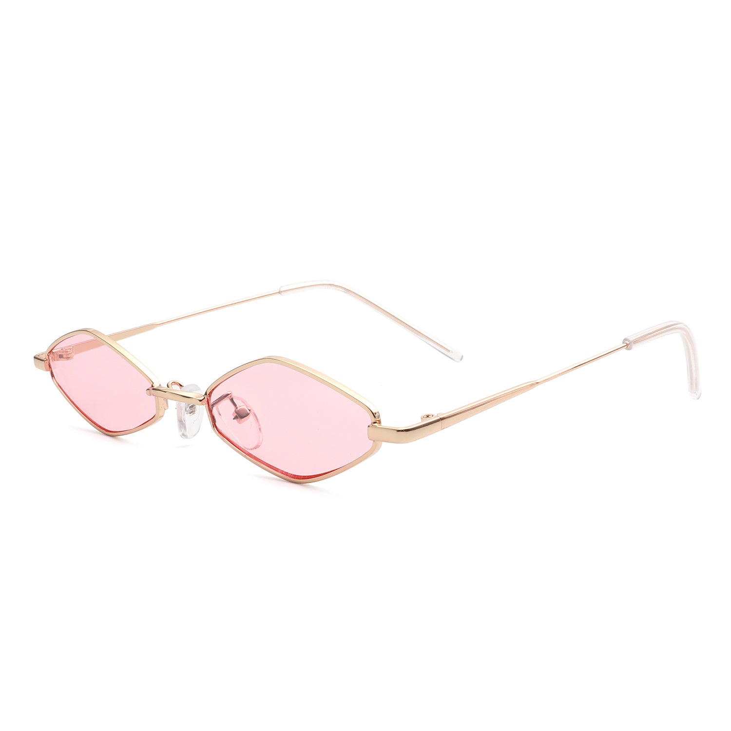 HJ2014 - Slim Narrow Retro Diamond Hexagonal Small Fashion Sunglasses