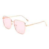 HJ2028 - Women Square Metal Oversize Fashion Sunglasses