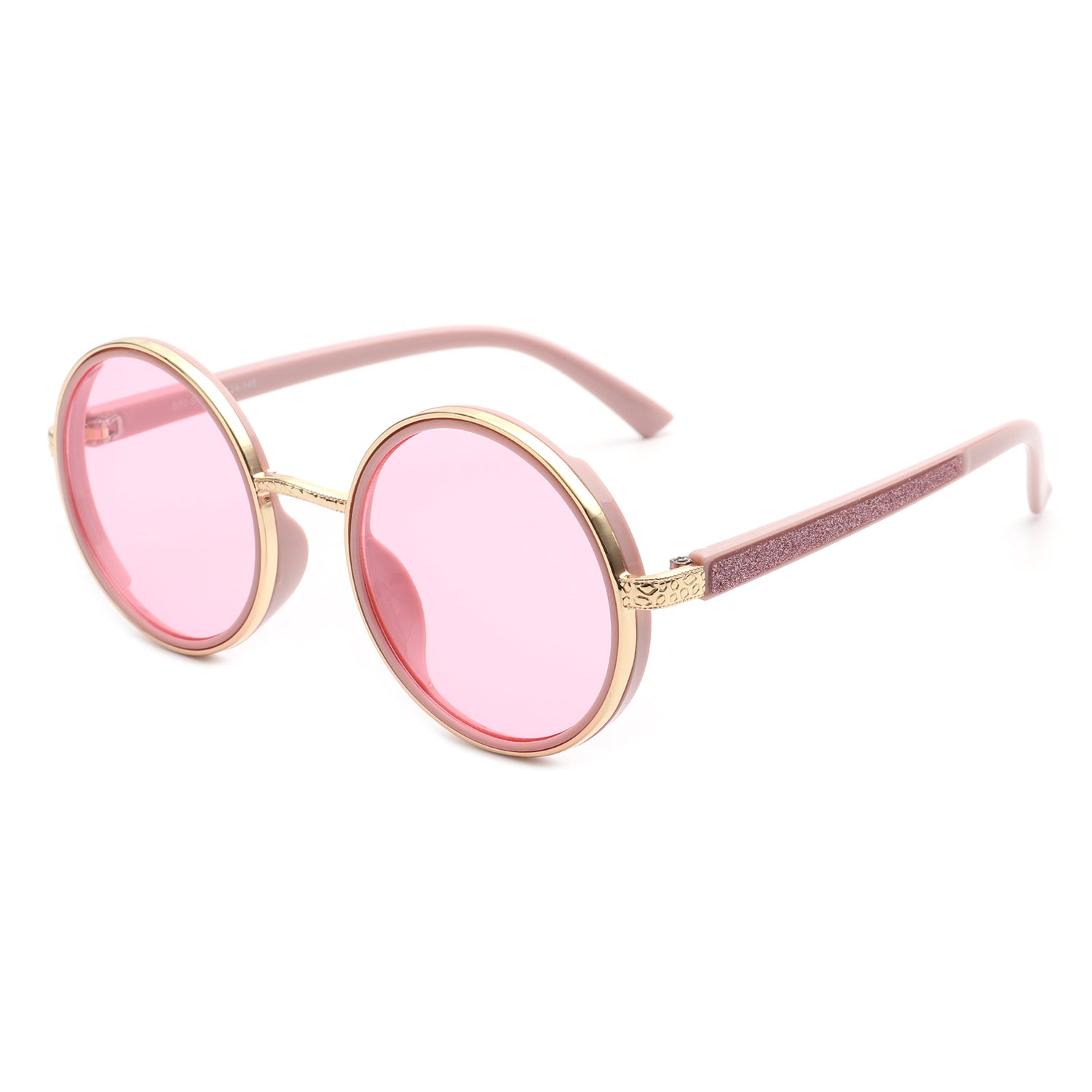 HJ2018 - Circle Retro Round Vintage Glitter Fashion Sunglasses