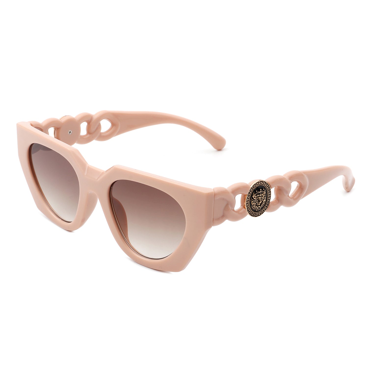 HS1077 - Women Geometric Square Retro Fashion Cat Eye Sunglasses