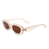 HS1163 - Round Narrow Oval Chic Fashion Wholesale Sunglasses