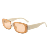 HS1059 - Retro Rectangle Narrow Vintage Square Fashion Sunglasses