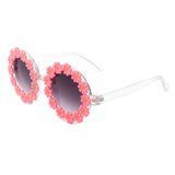 HS1095 - Round Daisy Flower Shape Circle Party Floral Women Sunglasses