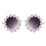 HS1095 - Round Daisy Flower Shape Circle Party Floral Women Sunglasses