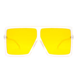 HS1096-1 - Square Oversize Women Flat Top Fashion Sunglasses