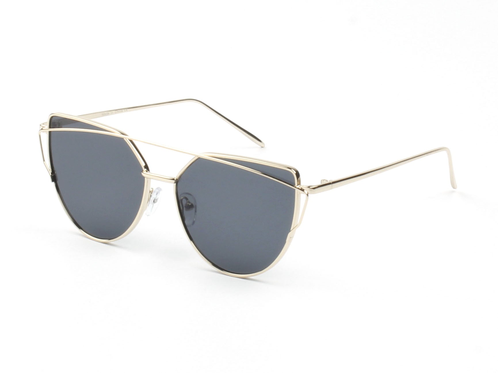 D69 - Women Mirrored Metal Cat Eye Sunglasses - Iris Fashion Inc. | Wholesale Sunglasses and Glasses
