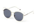D64 - Modern Cut-Out Arrow Tipped Round Sunglasses - Iris Fashion Inc. | Wholesale Sunglasses and Glasses