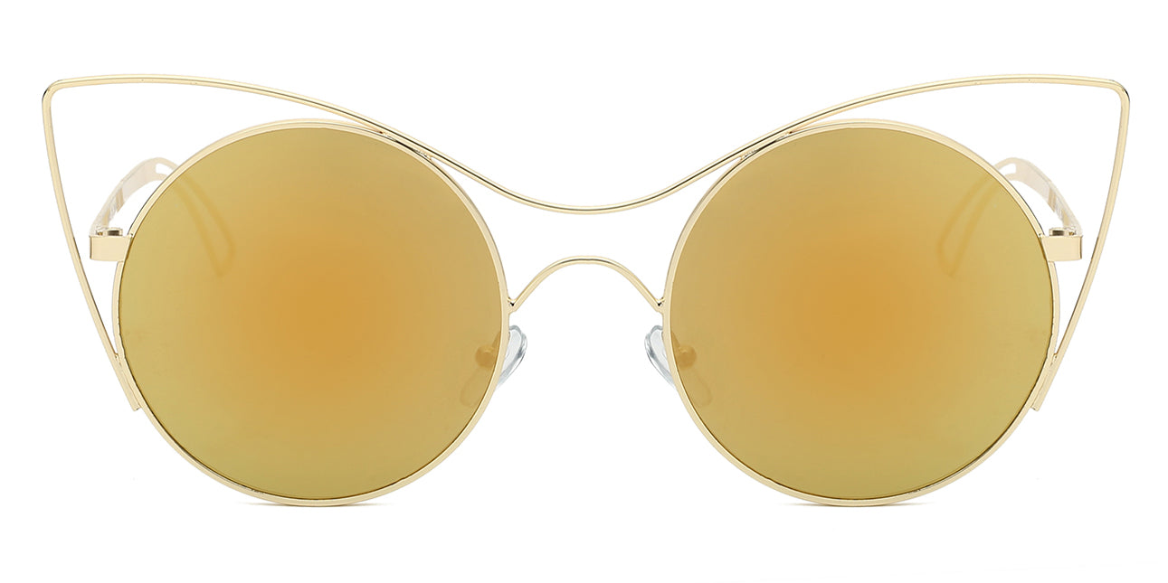 S2049 - Women Round High Pointed Cat Eye Sunglasses - Iris Fashion Inc. | Wholesale Sunglasses and Glasses