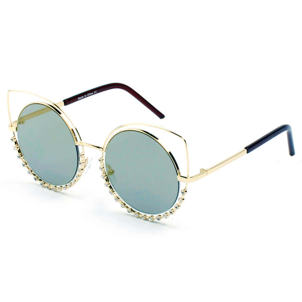 A21 Designer Pearl-Studded Cut-Out Cat Eye Sunglasses - Iris Fashion Inc. | Wholesale Sunglasses and Glasses