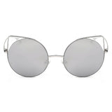 CA03 - Women Mirrored Lens Round Cat Eye Sunglasses - Iris Fashion Inc. | Wholesale Sunglasses and Glasses