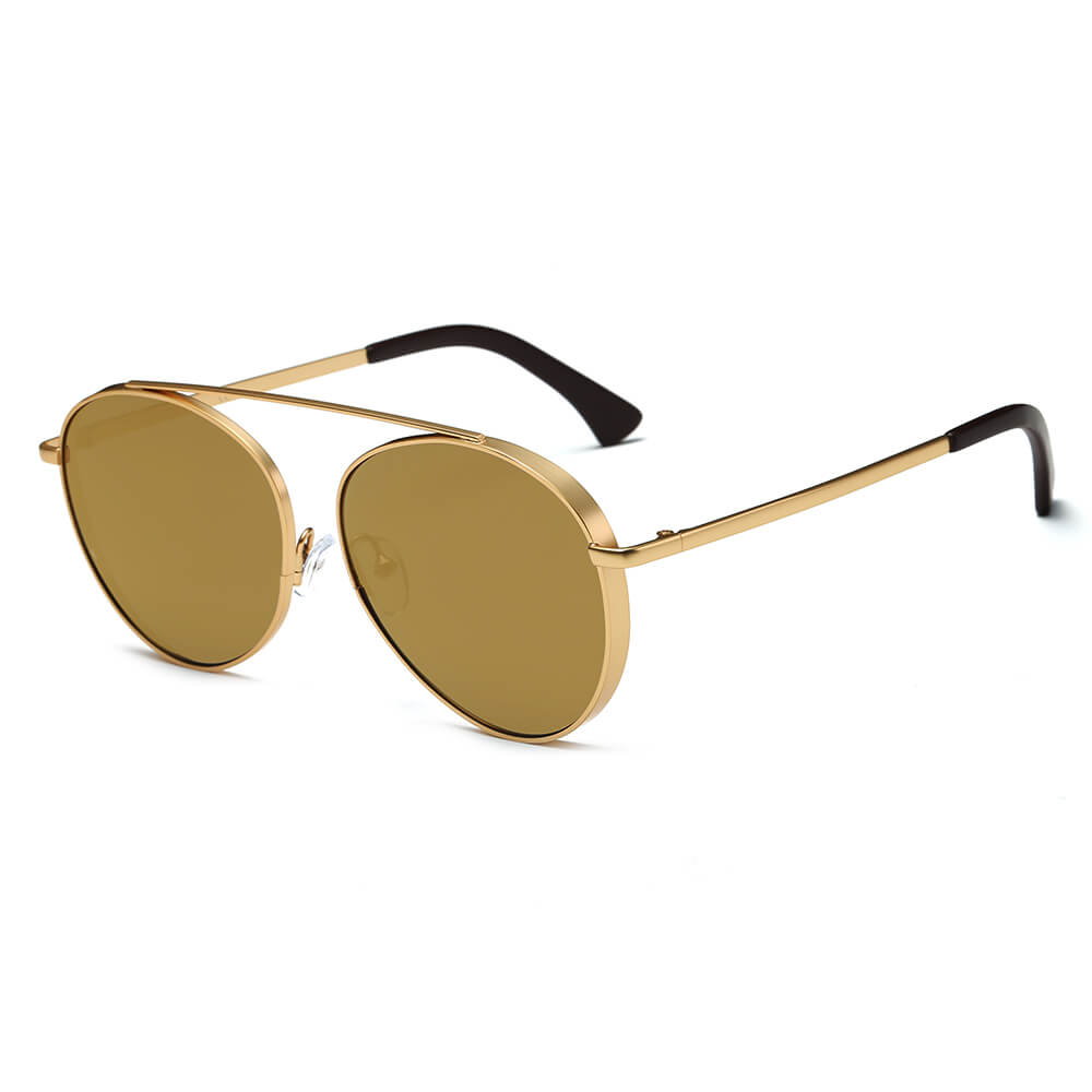 CA08 - Retro Mirrored Lens Teardrop Aviator Sunglasses - Iris Fashion Inc. | Wholesale Sunglasses and Glasses