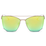 CA06 - Oversize Polygon Mirrored Lens Cat Eye Sunglasses - Iris Fashion Inc. | Wholesale Sunglasses and Glasses