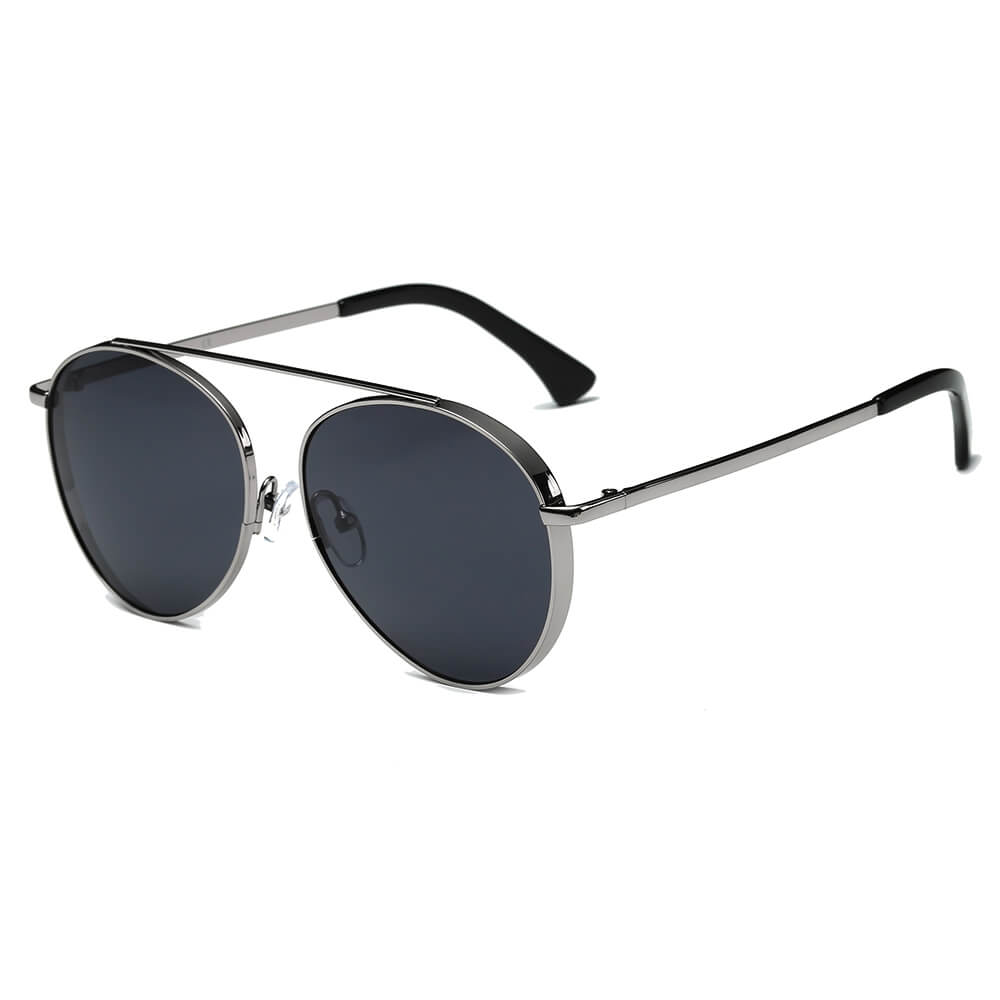 CA08 - Retro Mirrored Lens Teardrop Aviator Sunglasses - Iris Fashion Inc. | Wholesale Sunglasses and Glasses