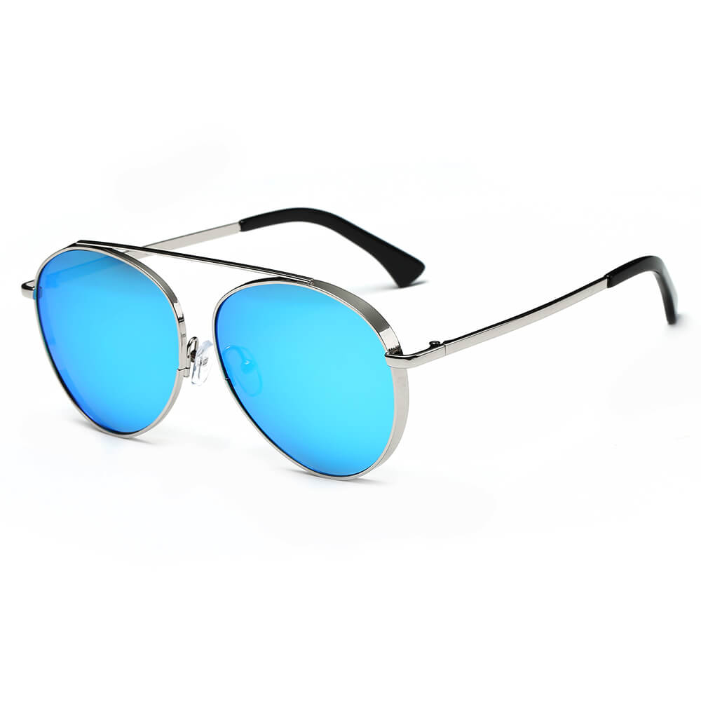 CA08 - Retro Mirrored Lens Teardrop Aviator Sunglasses - Iris Fashion Inc. | Wholesale Sunglasses and Glasses