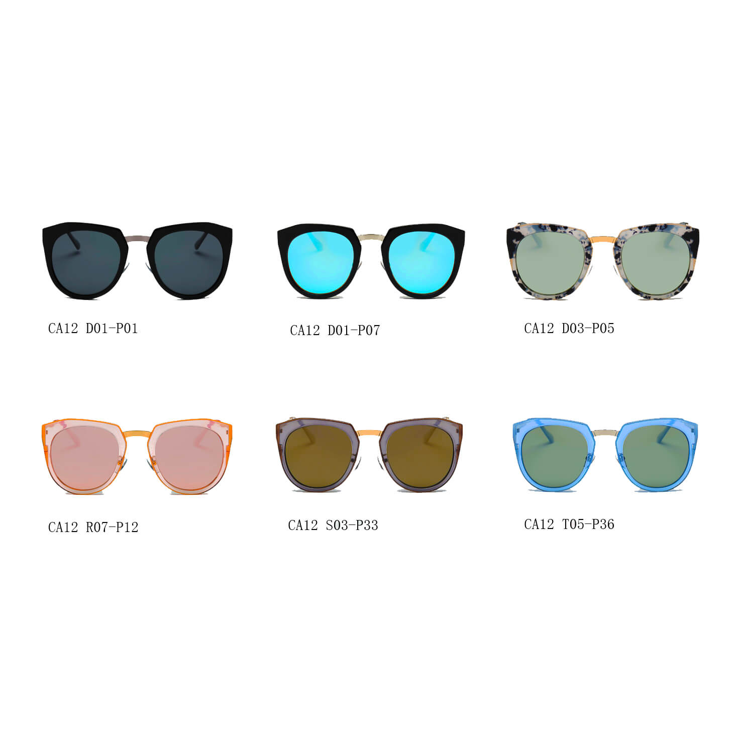 CA12 - Mirrored Polarized Lens Oversize Cat Eye Sunglasses - Iris Fashion Inc. | Wholesale Sunglasses and Glasses
