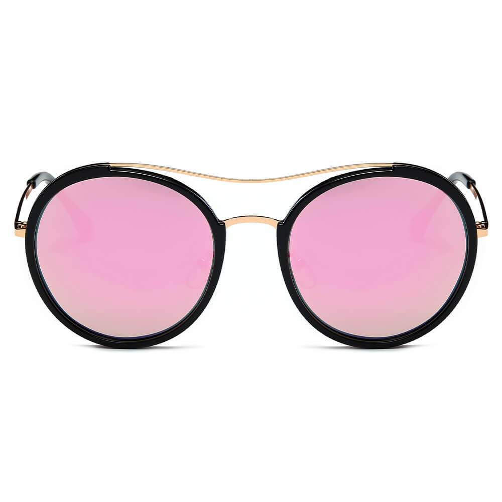 CA14 - Retro Polarized Lens Circle Round Sunglasses - Iris Fashion Inc. | Wholesale Sunglasses and Glasses