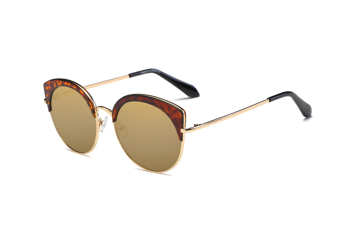 S2011 - Women's Bold Rimmed Mirrored Cat Eye Sunglasses - Iris Fashion Inc. | Wholesale Sunglasses and Glasses