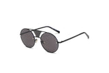 S2012 - Modern Fashion Round Flat Divider Bridge Sunglasses - Iris Fashion Inc. | Wholesale Sunglasses and Glasses