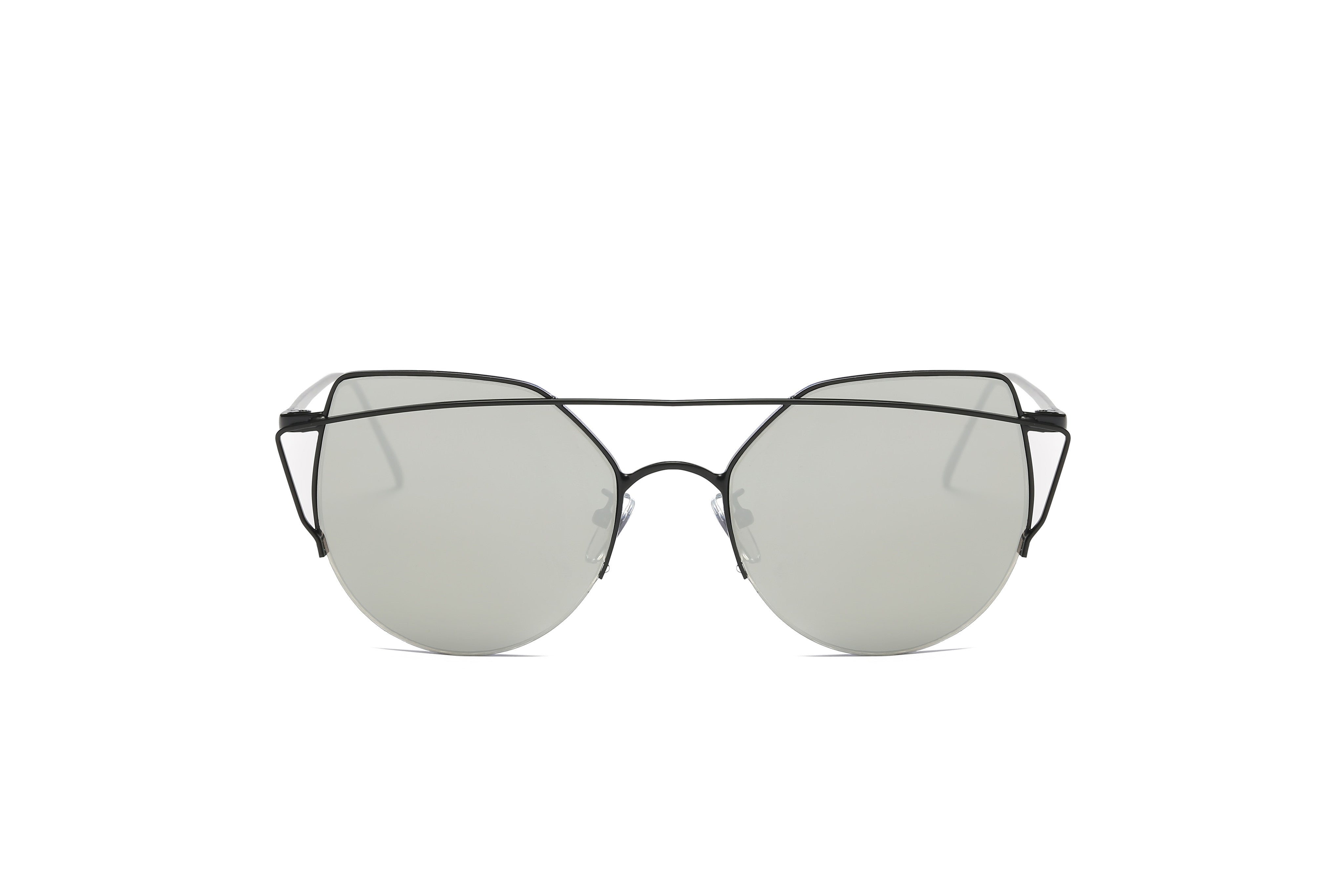 D70 - Modern Cat Eye Mirrored Flat Lens Sunglasses - Iris Fashion Inc. | Wholesale Sunglasses and Glasses