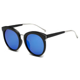 CD06 Women's Oversize Mirrored Lens Horned Rim Sunglasses - Iris Fashion Inc. | Wholesale Sunglasses and Glasses