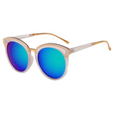 CD06 Women's Oversize Mirrored Lens Horned Rim Sunglasses - Iris Fashion Inc. | Wholesale Sunglasses and Glasses