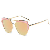 CD11 Women's Brow Bar Mirrored Lens Cat Eye Sunglasses - Iris Fashion Inc. | Wholesale Sunglasses and Glasses