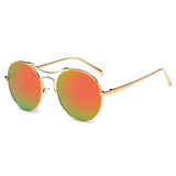 CD16 - Retro Round Circle Metal Mirrored Sunglasses - Iris Fashion Inc. | Wholesale Sunglasses and Glasses