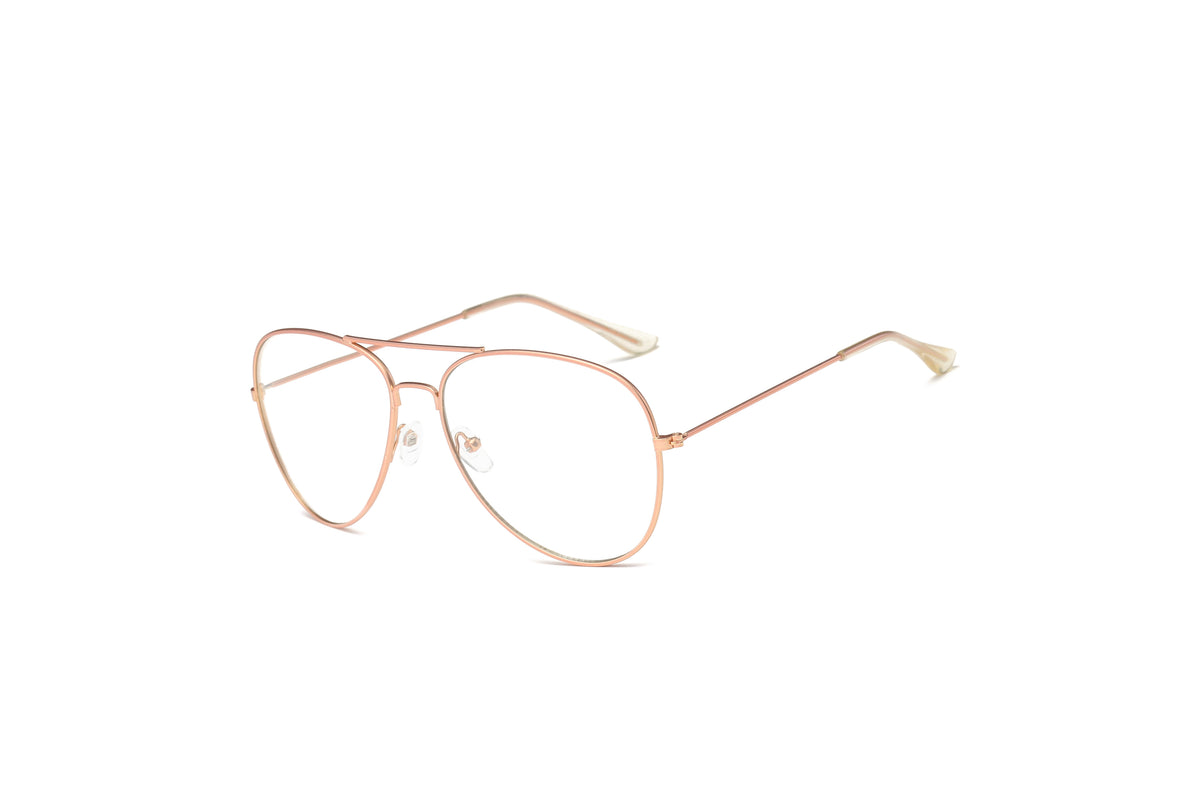 F1002 Trendy Teardrop Aviator Clear Lens Sunglasses - Iris Fashion Inc. | Wholesale Sunglasses and Glasses