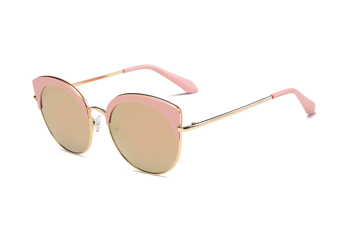 S2011 - Women's Bold Rimmed Mirrored Cat Eye Sunglasses - Iris Fashion Inc. | Wholesale Sunglasses and Glasses