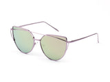 D69 - Women Mirrored Metal Cat Eye Sunglasses - Iris Fashion Inc. | Wholesale Sunglasses and Glasses