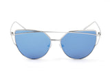 D69 - Women Mirrored Metal Cat Eye Sunglasses - Iris Fashion Inc. | Wholesale Sunglasses and Glasses