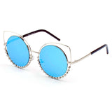 A21 Designer Pearl-Studded Cut-Out Cat Eye Sunglasses - Iris Fashion Inc. | Wholesale Sunglasses and Glasses