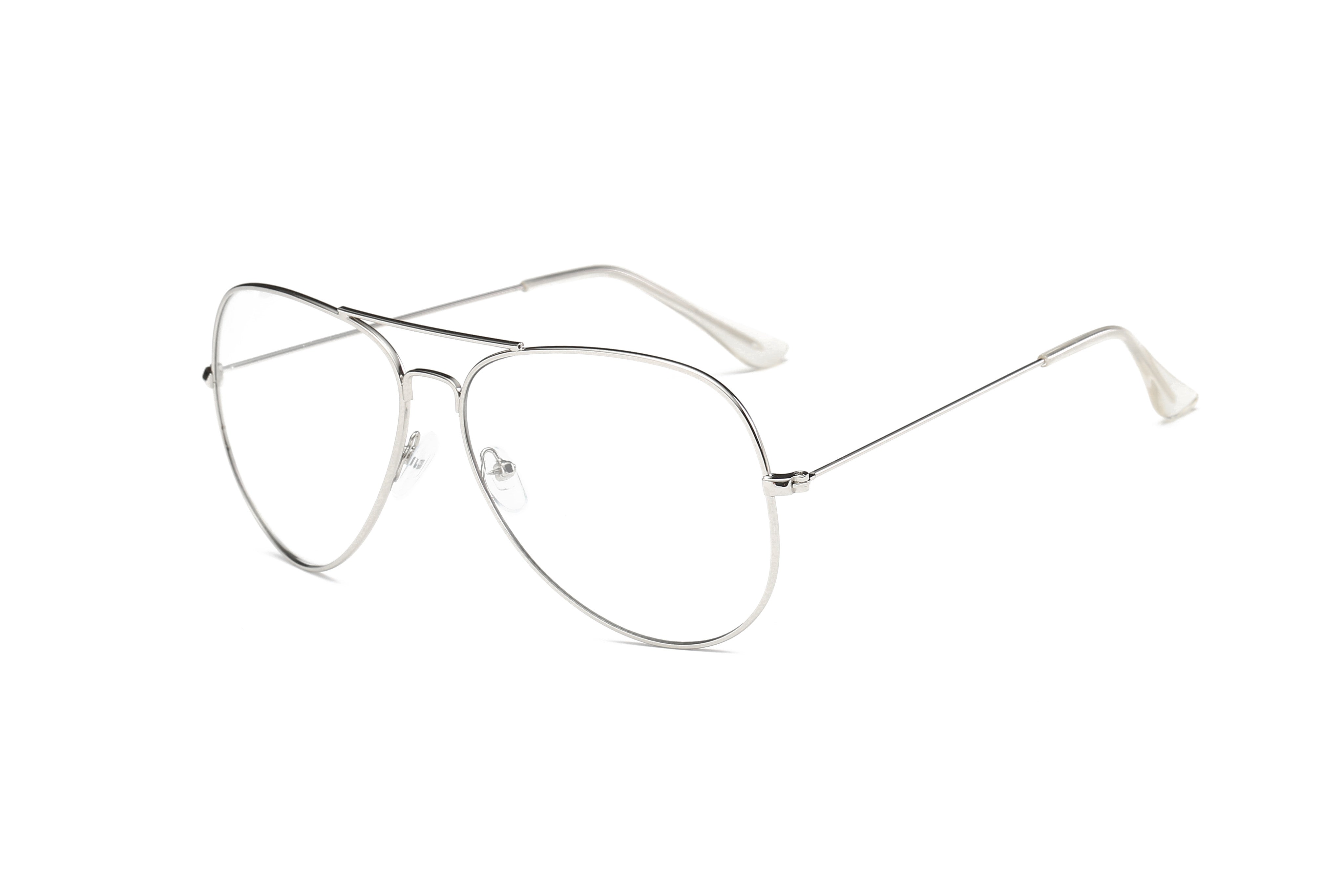F1001 Trendy Aviator Clear Lens Glasses - Iris Fashion Inc. | Wholesale Sunglasses and Glasses