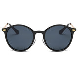D32 - Retro Horn Rimmed Keyhole Bridge Round Fashion Sunglasses - Iris Fashion Inc. | Wholesale Sunglasses and Glasses