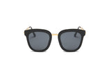 D65 Square Horn Rimmed Boxy Mirrored Lens Sunglasses - Iris Fashion Inc. | Wholesale Sunglasses and Glasses