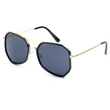 CD13 - Modern Hexagonal Metal Frame Sunglasses - Iris Fashion Inc. | Wholesale Sunglasses and Glasses