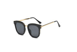 D65 Square Horn Rimmed Boxy Mirrored Lens Sunglasses - Iris Fashion Inc. | Wholesale Sunglasses and Glasses