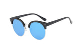 D66 - Retro Fashion Round Clubmaster Flat Lens Sunglasses - Iris Fashion Inc. | Wholesale Sunglasses and Glasses