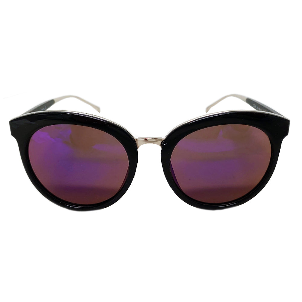 CD06 Women's Oversize Mirrored Lens Horned Rim Sunglasses - Iris Fashion Inc. | Wholesale Sunglasses and Glasses