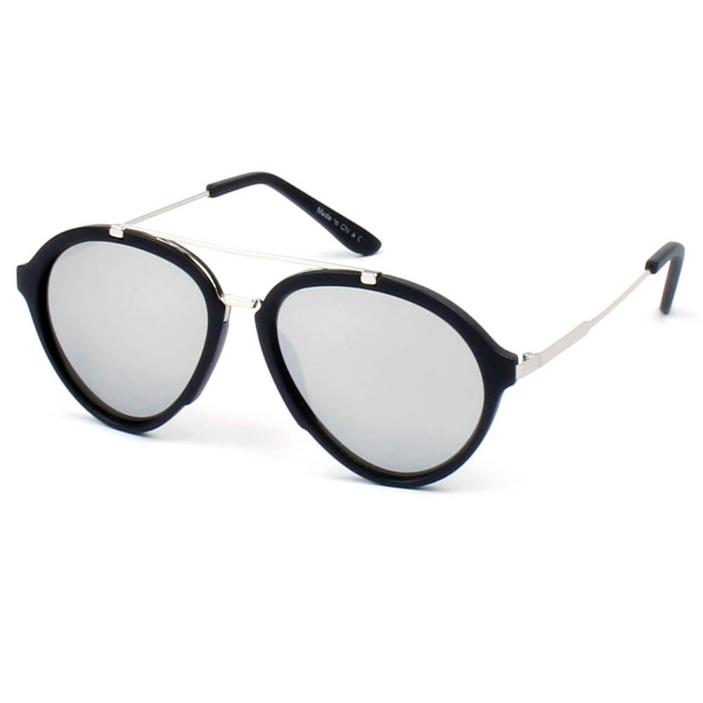 D19 - Round Brow-Bar Tear Drop Fashion Sunglasses - Iris Fashion Inc. | Wholesale Sunglasses and Glasses