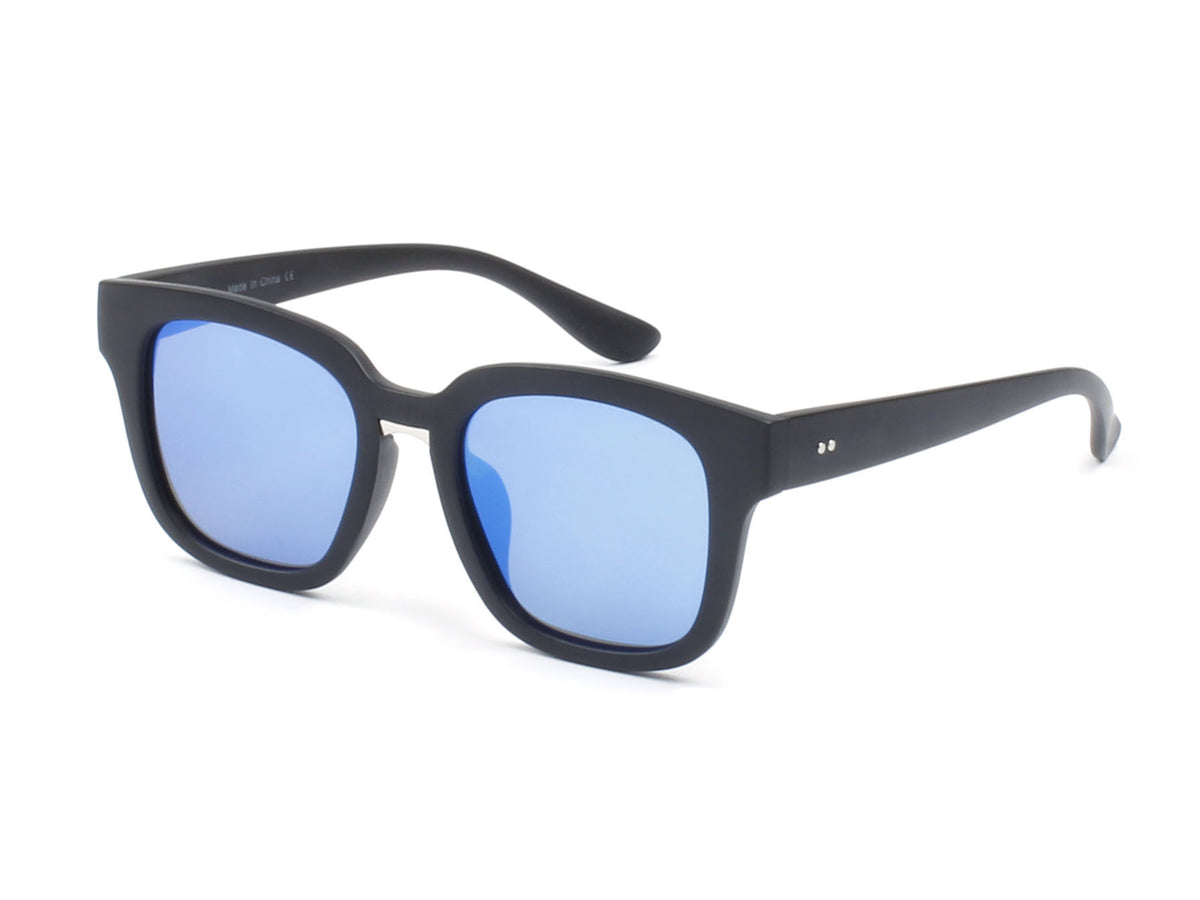 PD01 - Indie Thick Polarized  Frame Square Mirrored Lens Sunglasses - Iris Fashion Inc. | Wholesale Sunglasses and Glasses