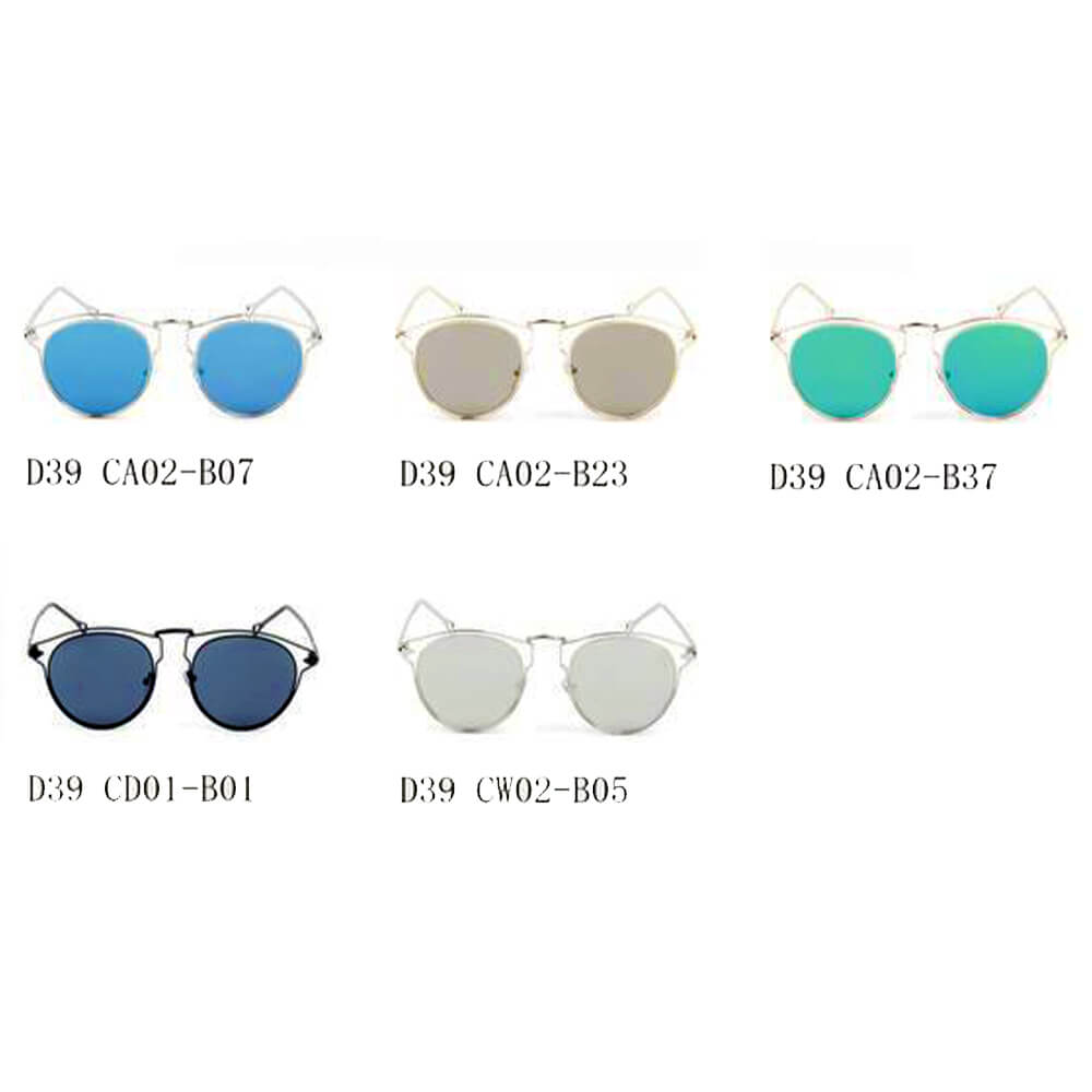 D39 - Trendy Round Cut Out Browline Sunglasses - Iris Fashion Inc. | Wholesale Sunglasses and Glasses